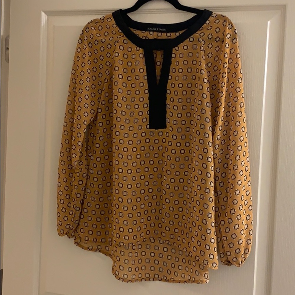 Black and gold blouse